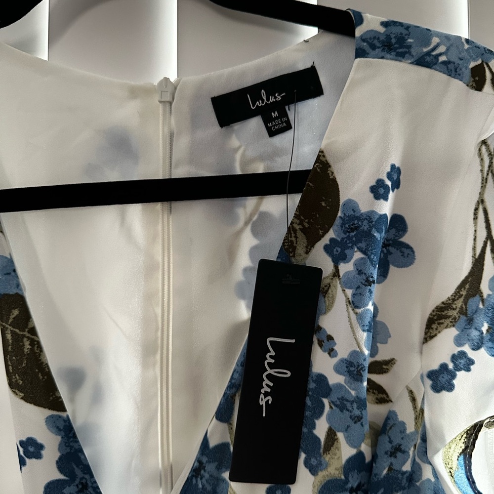 Lulu's Blue Floral High Low Dress - Picture 3 of 8